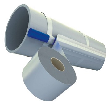 Вариант монтажа нагревательного кабеля к металлической трубе