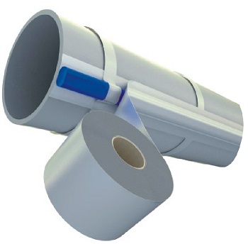 Вариант монтажа нагревательного кабеля к пластиковой трубе