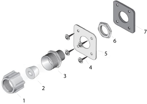 Набор для ввода саморегулирующегося кабеля сквозь теплоизоляцию Устройство для прохода кабеля STI-25-04