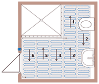 пример проектирования укладки двухжильного нагревательного мата